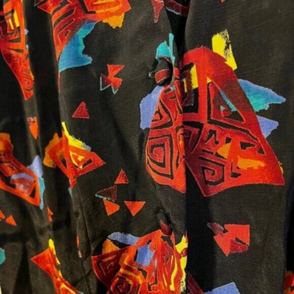 Vintage In Group LTD Button Up Blouse with original Shoulder Pads Size 6 - Picture 5 of 10